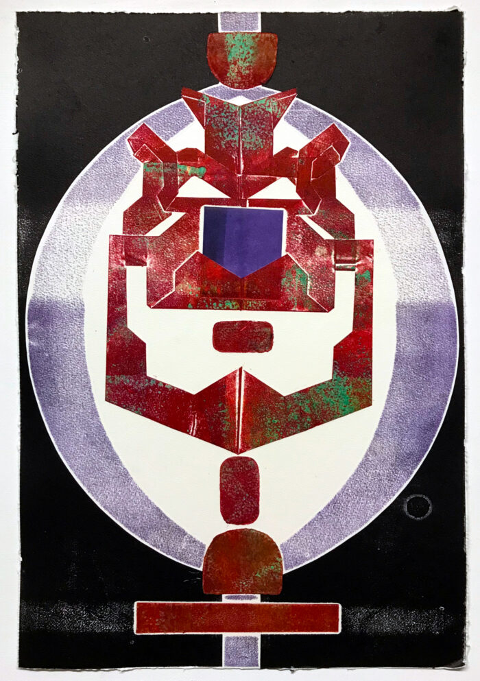 OLA EIBL /// VIGOR / IMPULSO-RESONANZ VERSION III - 14A / 490x330mm / Monotypie / 2024