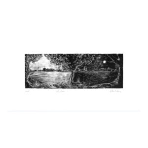 OLA EIBL /// HIATUS / TAG und NACHT Entwurf / Drucklgrafik-Lithografie ohne Papier 8x23cm / 2012